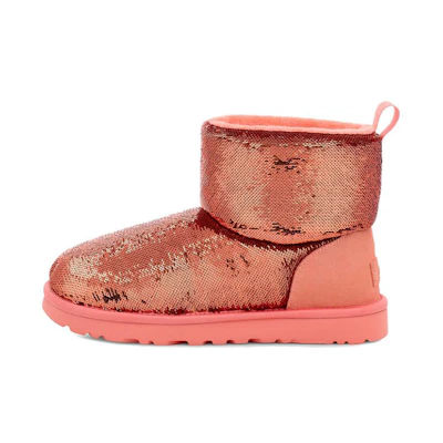 (W) UGG Classic Mini Boot Mirror Ball Starfish Pink