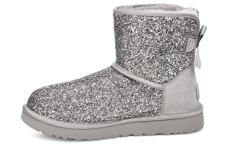Buy (W) UGG Classic Mini Bow Cosmos But Salji Perak/Kelabu 1107073-SLVR