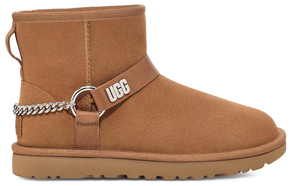 Order UGG 翻毛皮 圓頭套穿 短筒 雪地靴 女式 栗色