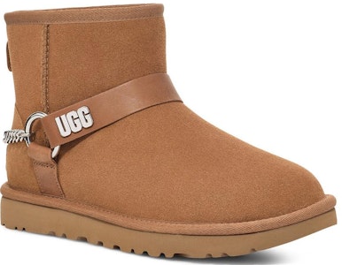 UGG 翻毛皮 圓頭套穿 短筒 雪地靴 女式 栗色 Lookbook UGG 翻毛皮 圓頭套穿 短筒 雪地靴 女式 栗色