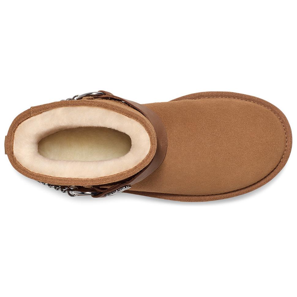 Shop UGG 翻毛皮 圓頭套穿 短筒 雪地靴 女式 栗色