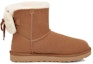 Order (W) UGG Classic Double Bow Mini Bot Pendek dengan Reben Ganda 1127130-CHE