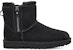 (W) UGG Klasik Mini Zip Berkembar 1118853-BLK