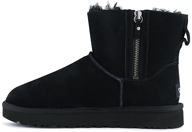 women-ugg-classic-mini-double-zip-double-zipper-snow-boots-black-1018849-blk