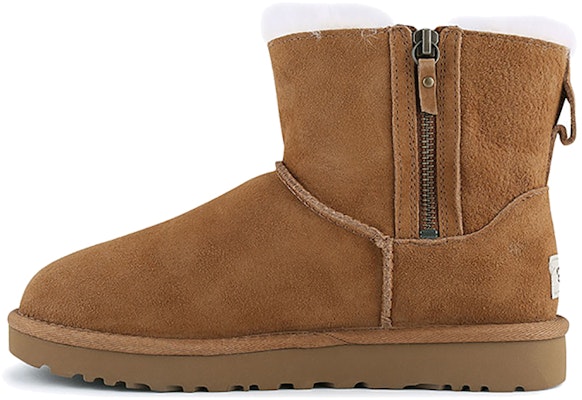 (W) UGG Clásicas Mini Doble Cierre Cremallera Marrón 1018849-CHE Buy (W) UGG Clásicas Mini Doble Cierre Cremallera Marrón 1018849-CHE