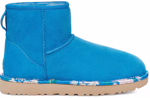 Order UGG 經典迷你花卉雪地靴 女款 藍色