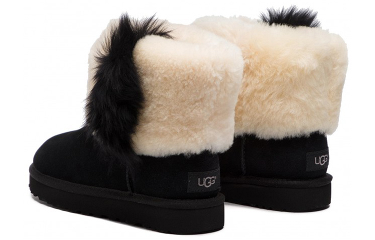 Lookbook (W) UGG Clásico Mini Fluff 'Negro' 1101039-BLK