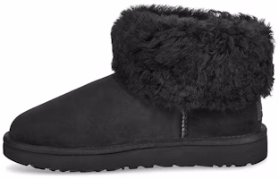 (Women) UGG Classic Mini Fluff Fleece Lined Black 1106757-BLK (Women) UGG Classic Mini Fluff Fleece Lined Black 1106757-BLK