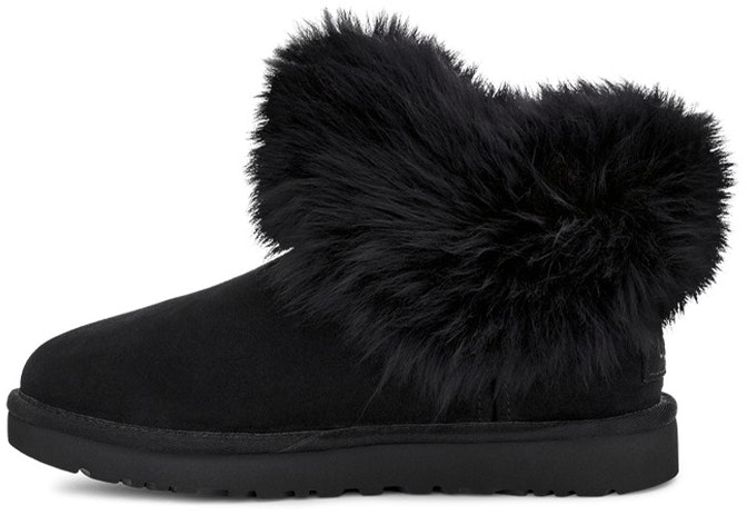 women-ugg-classic-mini-fluff-collar-fleece-lined-black-1112491-blk