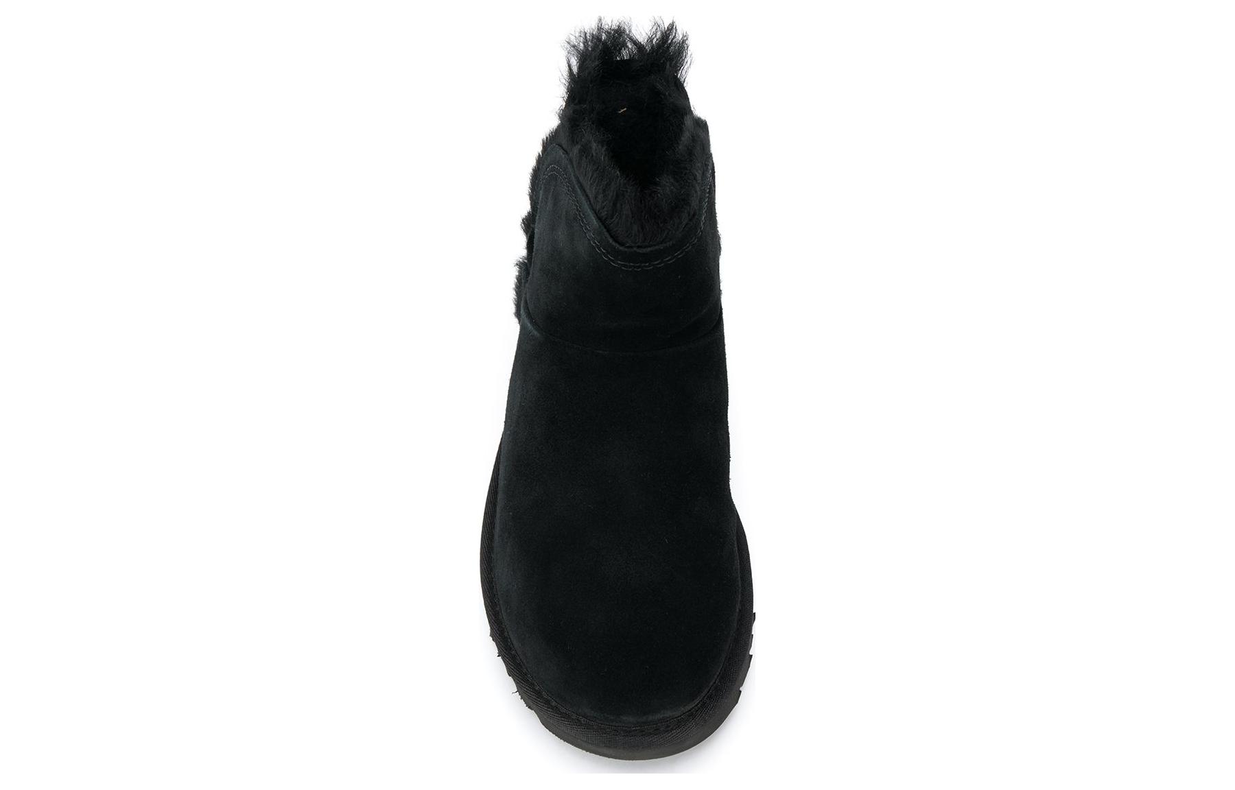 (W) UGG Classic Mini Fluff High-low Boot 'Black' 圖 3