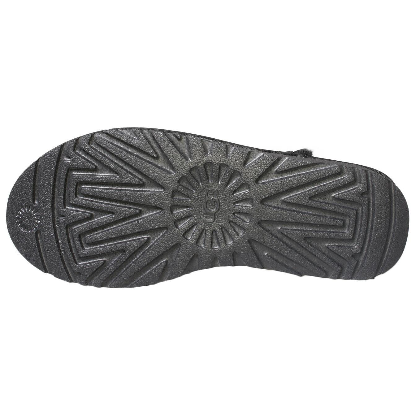 (W) UGG Classic Mini Fluff High-low Boot 'Black' 圖 5