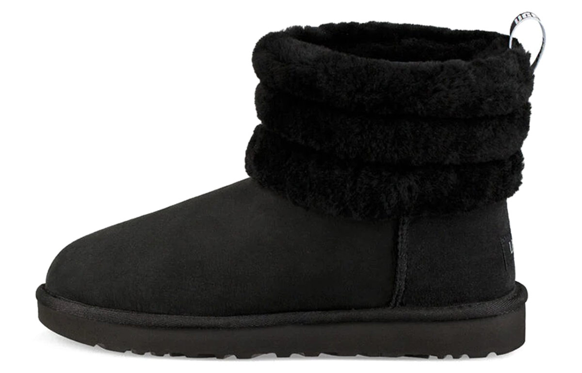 (Women) UGG Classic Mini Fluff Quilted Boot 'Black' 1098533-BLK