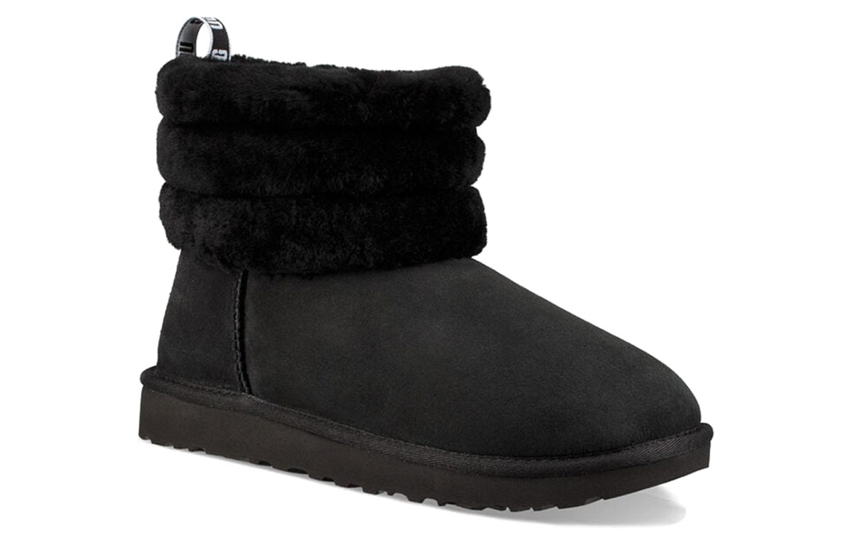Lookbook (W) UGG Classic Mini Fluff Quilted Boot 'Hitam' 1098533-BLK
