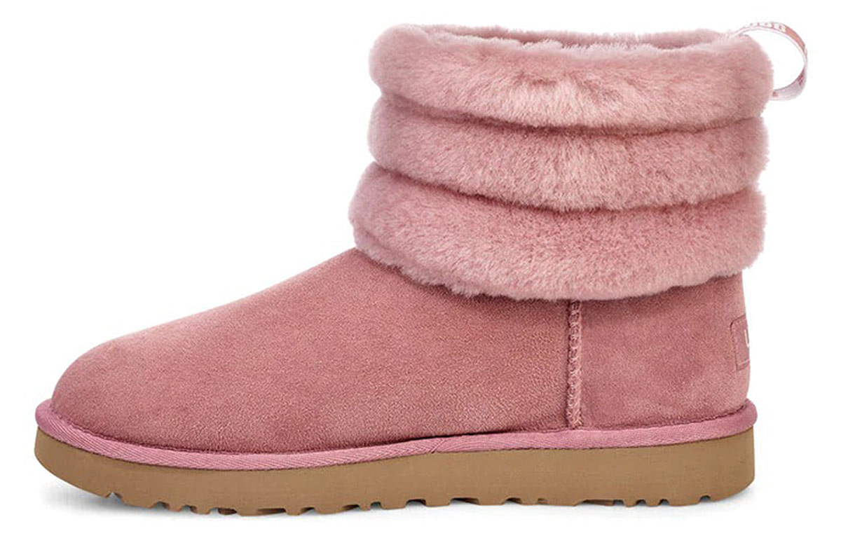 Buy (W) UGG Classic Mini Fluff Quilted Boot 'Pink Red' Wanita 1098533-PDW