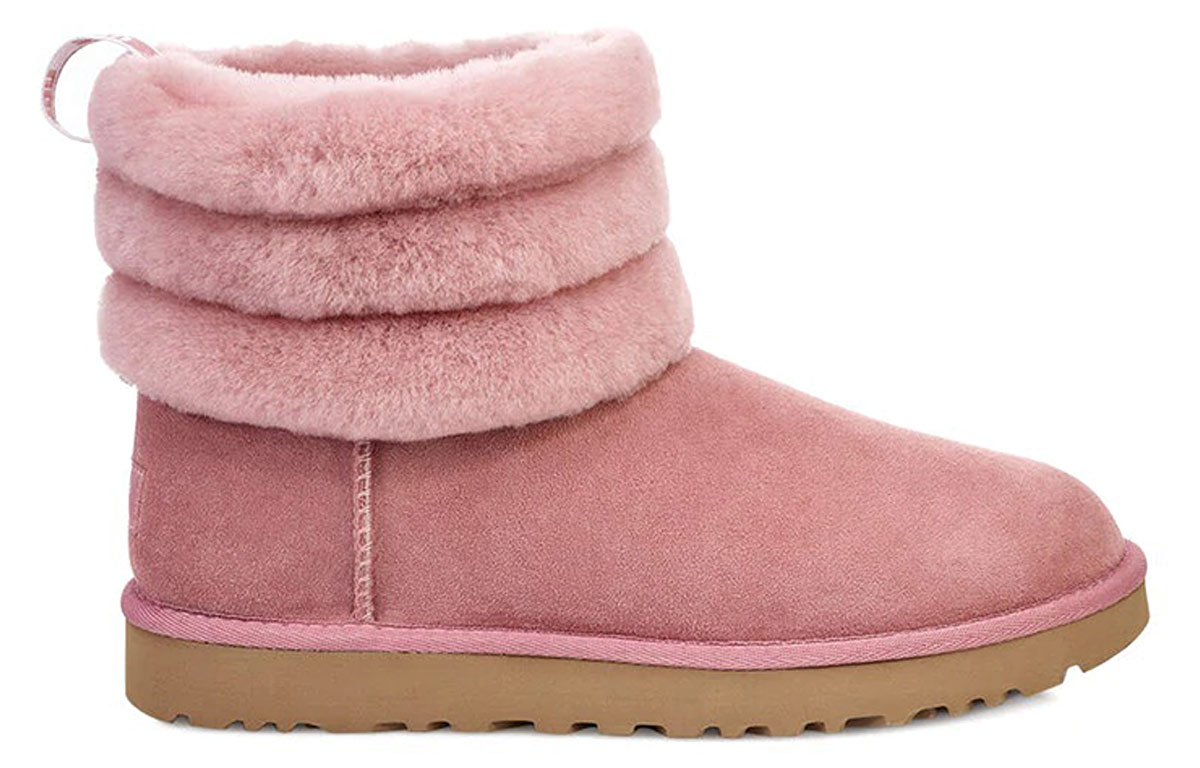 (W) UGG Classic Mini Fluff Quilted Boot 'Pink Red' 圖 2
