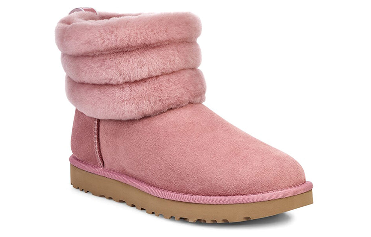 (W) UGG Classic Mini Fluff Quilted Boot 'Pink Red' 圖 3