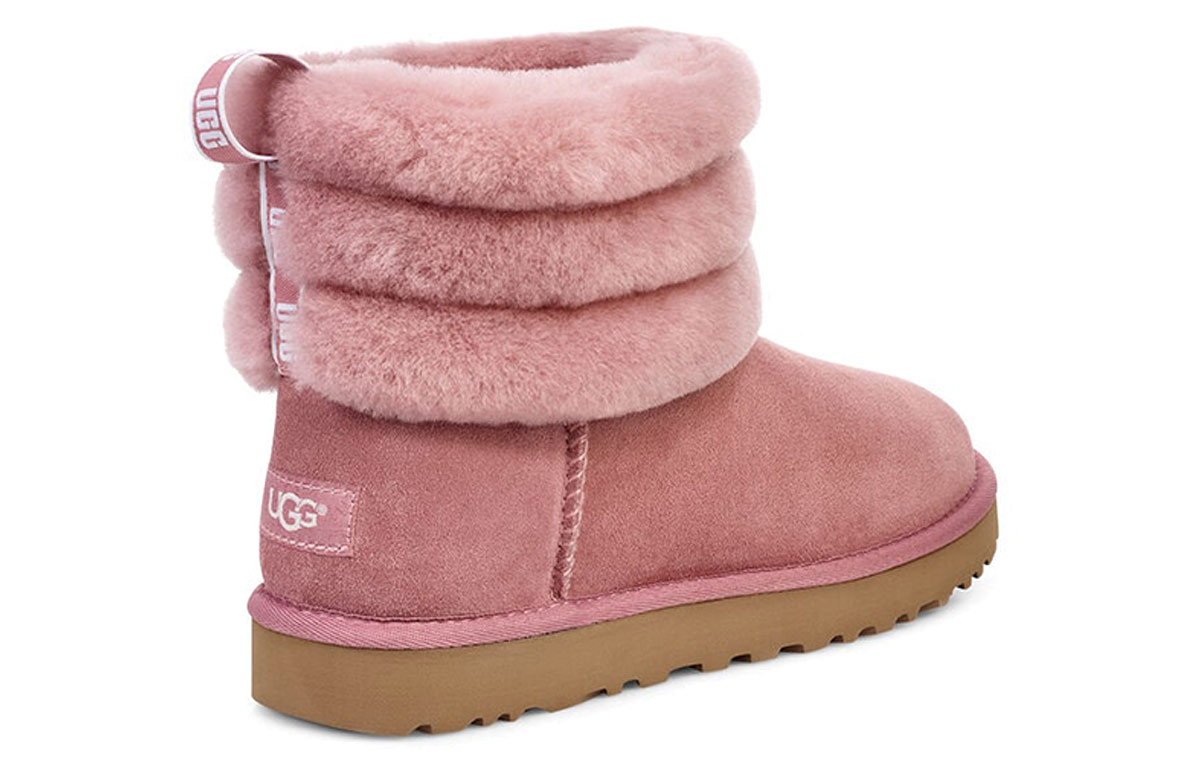 (W) UGG Classic Mini Fluff Quilted Boot 'Pink Red' 圖 4