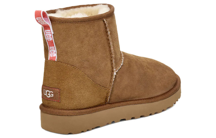 (W) UGG Classic Mini II Graphic Logo Fleece Lined Brown 圖 4
