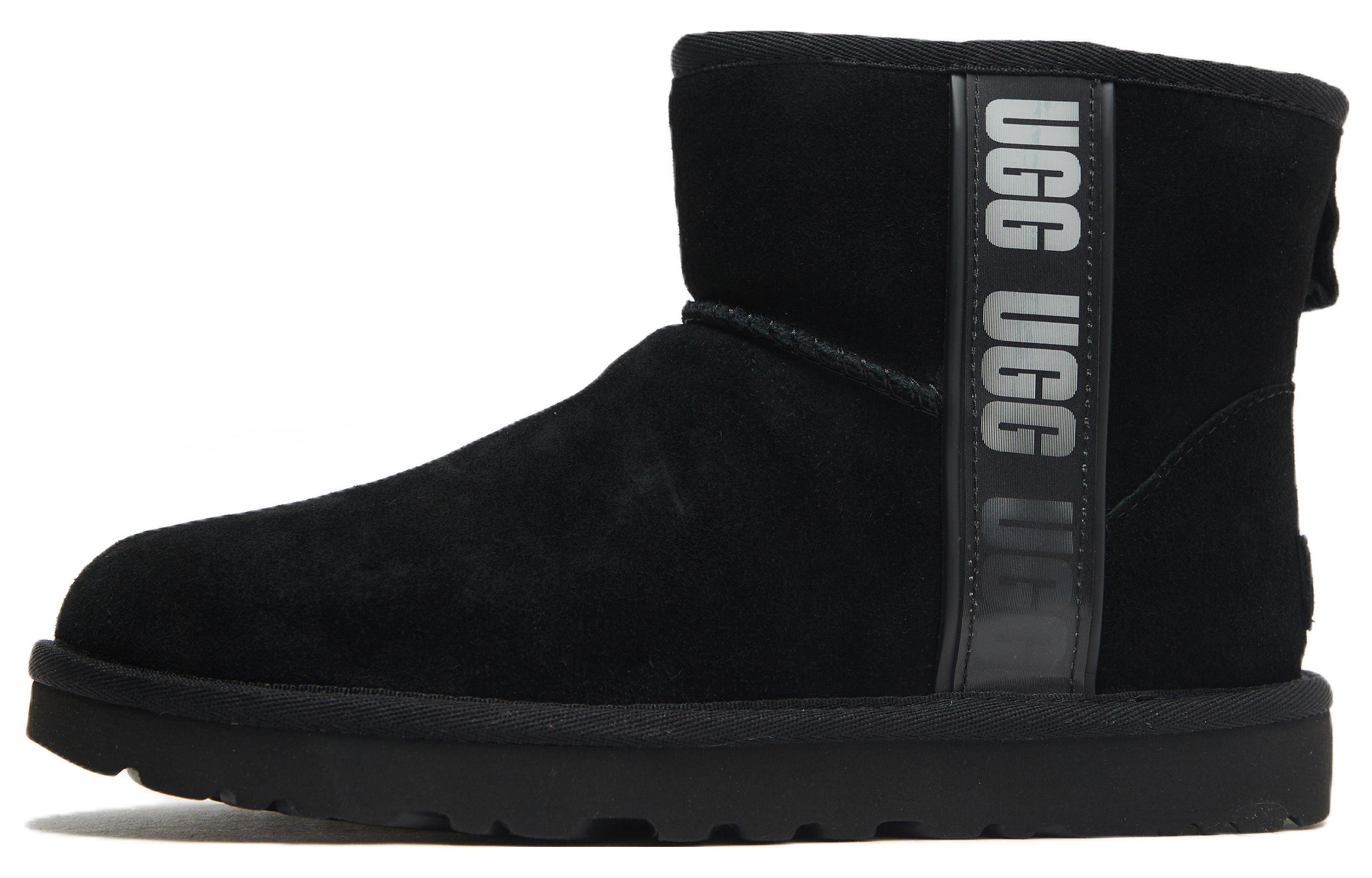 Buy (W) UGG Classic Mini II Boot Logo Sisi Hitam 1134962-BLK