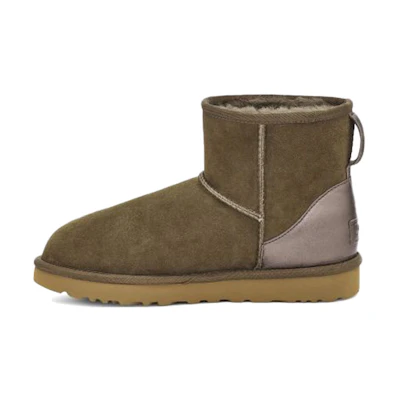 (W) UGG Classic Mini II Metallic Short Boots 2.0 Fleece Lined