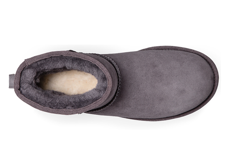 (W) UGG Classic Mini II Short Boots 2.0 Fleece Lined Purple Gray 圖 5