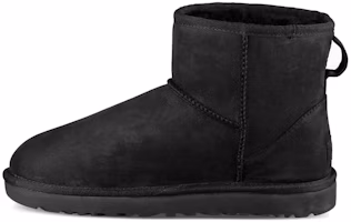 (Women) UGG Classic Mini Leather Snow Boots Black 1016558-BLK (Women) UGG Classic Mini Leather Snow Boots Black 1016558-BLK