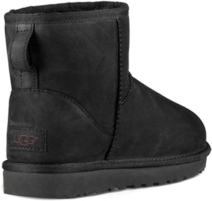 (W) UGG クラシックミニ レザー スノーブーツ (ブラック) 1016558-BLK Shop (W) UGG クラシックミニ レザー スノーブーツ (ブラック) 1016558-BLK