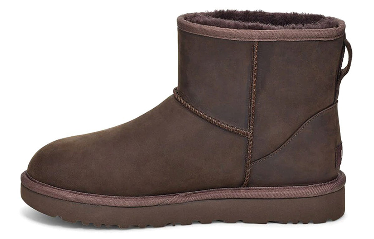 (Women) UGG Classic Mini Leather Snow Boots Chocolate 1016558-CHO