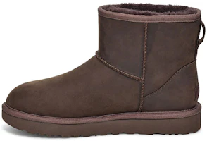 (Women) UGG Classic Mini Leather Snow Boots Chocolate 1016558-CHO (Women) UGG Classic Mini Leather Snow Boots Chocolate 1016558-CHO