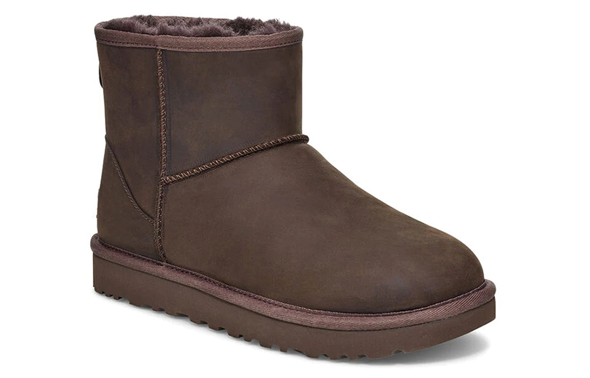 Lookbook (Women) UGG Classic Mini Leather Snow Boots Chocolate 1016558-CHO