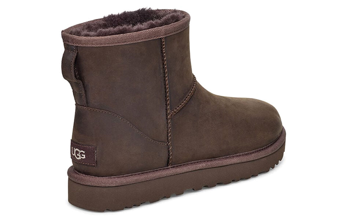 Shop (Women) UGG Classic Mini Leather Snow Boots Chocolate 1016558-CHO