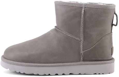 (W) UGG クラシックミニ レザー スノーブーツ グレー 1006595-FEA Buy (W) UGG クラシックミニ レザー スノーブーツ グレー 1006595-FEA