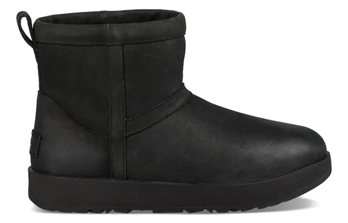 (W) UGG Classic Mini Leather Waterproof 'Black' 圖 2