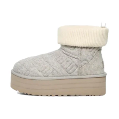 (W) UGG Classic Mini Platform Felted Boot 'Grey'
