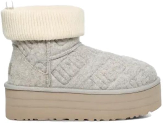 (Women) UGG Classic Mini Platform Felted Boot 'Grey' 1144047-GREY Order (Women) UGG Classic Mini Platform Felted Boot 'Grey' 1144047-GREY