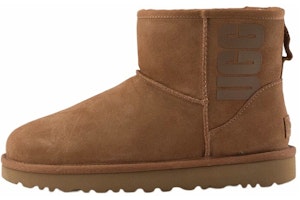(Women) UGG Classic Mini 'Rubber Logo - Chestnut' 1108231-CHE (Women) UGG Classic Mini 'Rubber Logo - Chestnut' 1108231-CHE
