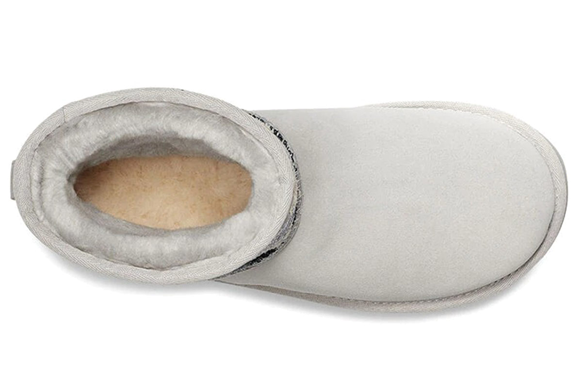 (W) UGG Classic Mini Sequin Stars 'Grey White' 圖 5