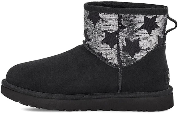 (Women) UGG Classic Mini Sequin Stars Star Black 1109441-BLK Buy (Women) UGG Classic Mini Sequin Stars Star Black 1109441-BLK