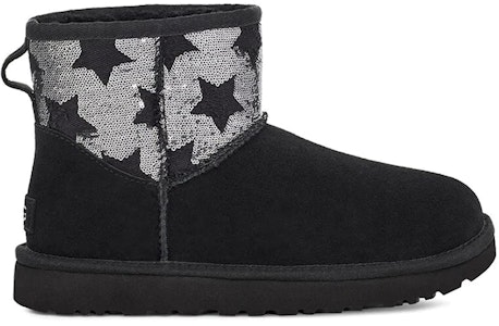 (W) UGG Classic Mini Berkilau Bintang Hitam 1109441-BLK Order (W) UGG Classic Mini Berkilau Bintang Hitam 1109441-BLK