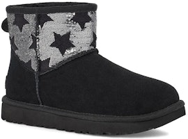 UGG 經典迷你亮片星星雪地靴 女款 黑色 Lookbook UGG 經典迷你亮片星星雪地靴 女款 黑色