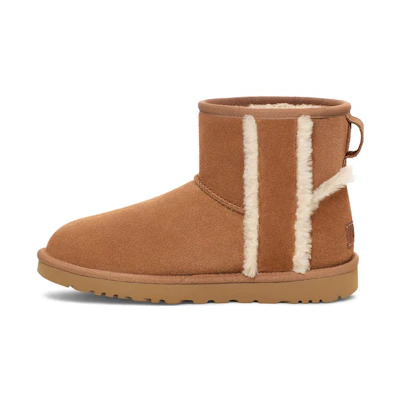 (W) UGG Classic Mini Shearling Logo 'Chestnut'