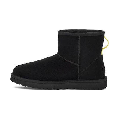 (W) UGG Classic Mini Side Logo 'Black Neon Green'