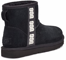 (W) UGG Classic Mini Boot Logo Sisi Hitam Putih 1122558-BWHT Lookbook (W) UGG Classic Mini Boot Logo Sisi Hitam Putih 1122558-BWHT