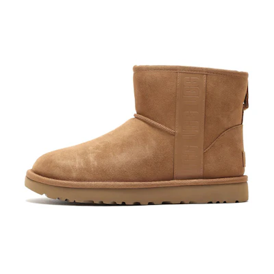 (W) UGG Classic Mini Side Logo Boot Chestnut