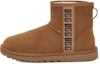 Buy (W) UGG Classic Mini Side Logo II Boot Chestnut Wanita Pria Original 1134962-CHE