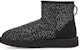 (W) UGG Classic Mini Snow Leopard Hitam 1113494-BLK