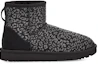 Order (W) UGG Classic Mini Snow Leopard Hitam 1113494-BLK