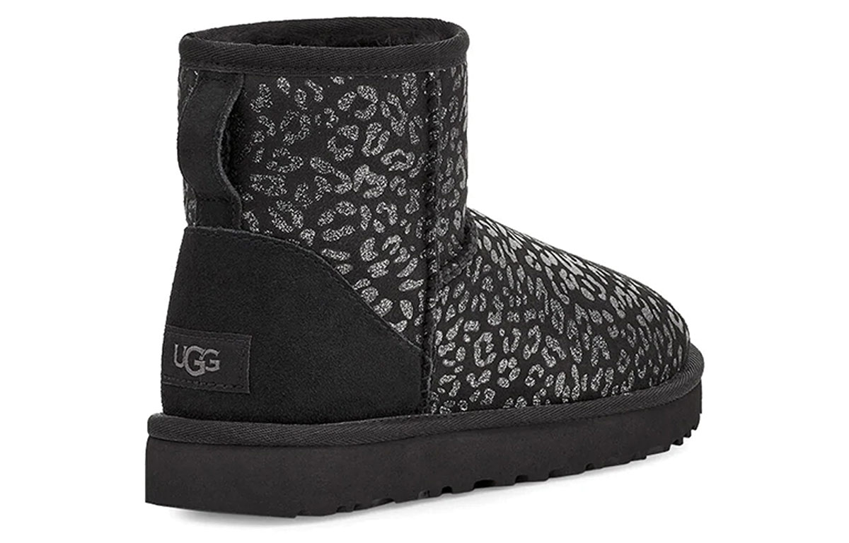 Shop (W) UGG Classic Mini Snow Leopard Hitam 1113494-BLK
