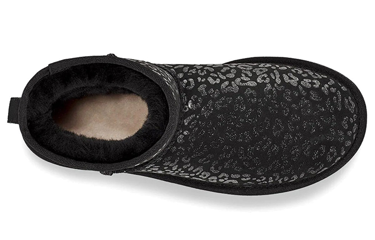 Purchase (W) UGG Classic Mini Snow Leopard Hitam 1113494-BLK
