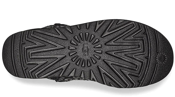 (W) UGG Classic Mini Snow Leopard Hitam 1113494-BLK Details for (W) UGG Classic Mini Snow Leopard Hitam 1113494-BLK